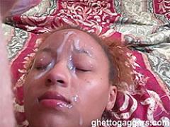 Ghetto Attitude Ebony Slut Gets Her Throat Destroyed By A Wh...