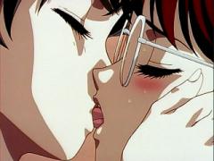 Brunette Hentai Girl With Glasses In Lesbian Action