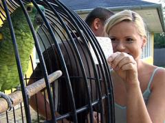 Teenager With A Big Ass Handling A Big Stiff Cock Outdoor