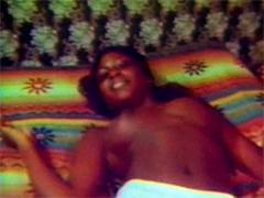 A Naked Vintage Ebony Sweetie Masturbates In The Sixties