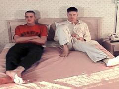 Gay Friends Jerking Off Together In The Bedroom
