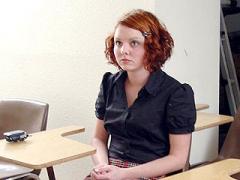 Cute Chubby Student Having Her Plump Bottom Spanked