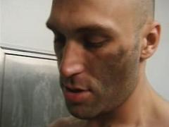 Horny Gay Bears Cock Sucking Display In The Bathroom