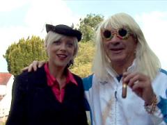 British Jimslip Finds A Blonde Widow To Fuck And Please