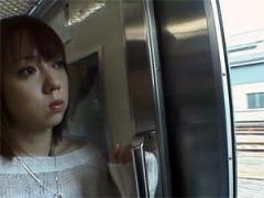 Japanese Teen Gets Dildo Stuffed In A Busy Public Train