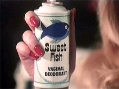 Blonde Beauty Demonstrates Her Smelly Vaginal Deodorant
