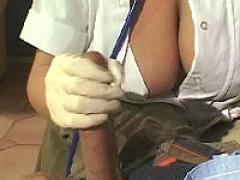 Busty Nurse Handjob And Blowjob