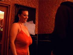Horny Tourist Sticks His Dick Between Her Big Hooker Tits