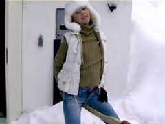 Sexy Hot Nude Teen Toying Her Tight Pussy In The Cold Snow