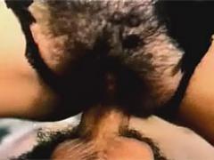 Retro Beauty Penetrated In Her Hairy Pussy And Facialized