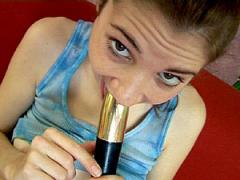 Sweet Teen Brunette With Icecream Masturbates Her Tight Slit...