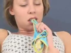 Horny Teen Plays Her Pussy Through Her Pussy