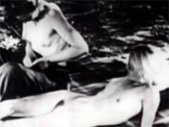 Male Spies On A Vintage Couple Who Has Sex In The Woods