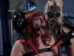 Barbary Rose Redhead Bound Electro Shocked By Lezdom Lorelei...