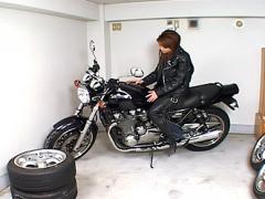 Juri Wakatsuki Asian Biker Slut Has Her Pussy Licked Before Fucking