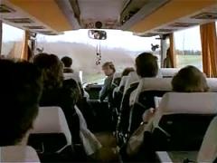 Retro Lady Receives A Cum Eruption In A Moving Crowded Bus