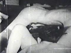 Bisexual Threesome Group Sex Of Two Boys And One Girl Fucking In A Monochrome Vintage