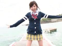 Rina Nakanishi Asian Presents New Uniform With Short Skirt