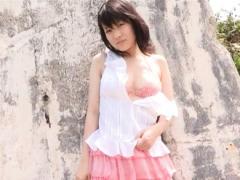 Shiori Tojo Asian With Cute Pink Skirt Shows Cans In Pink Bra