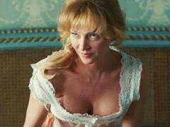 Celebrity Babe Uma Thurman Nipple Slip And Cleavage Movie Sc...