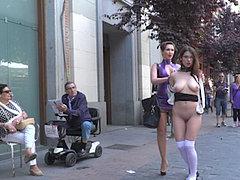 Zenda Sexy Is Public Exposed And Humliated By Latex Lezdom Y...