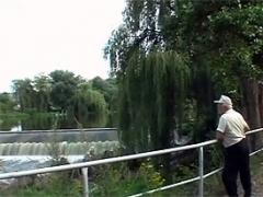 Sweaty Old Grandpa Fucking A Horny Blonde Teenager Wild