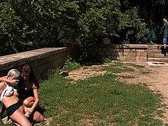 Leyla Black Tied And Fucked In Public While Strangers Fondle...