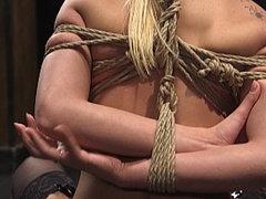 Sydney Cole Blonde Bound In Rope For Sex Training By Maledom...