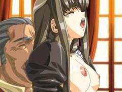 Gorgeous Young Hentai Maid With Natural Titties Rides An Old...