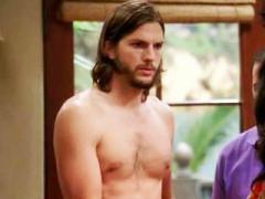 Male Celeb Ashton Kutcher Caught Sleeping Naked With Beautif...