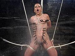 Juliette March Rope Bound For Brutal Water Treatment By Male...