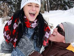 Very Weird Horny Couple Loves Screwing In The Snow Movies