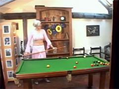 Two Raunchy British Lesbians Sluts Playing A Game Off Pool