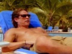 Male Celebrity Spencer Rochfort Sunbathing Shirtless Near Th...