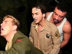 Gay Men In Uniform Enjoy Anal Pleasuring