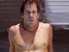 Male Celeb Michael C Hall Sunbathing Shirtless Near The Pool...