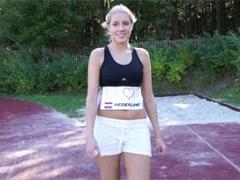 Very Cute Teenage Blonde Athlete Strokes Her Perfect Body